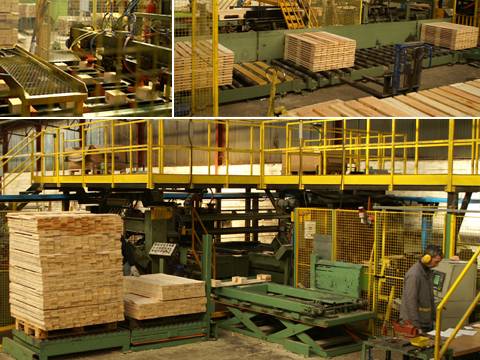 production automatisée de palettes bois